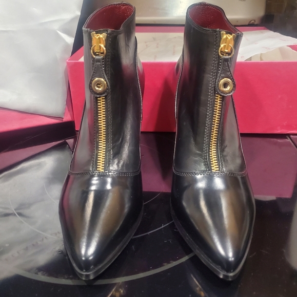 Lella Baldi Ankle Boots, Black Calfskin, Size 36.5, NIB - Picture 2 of 14